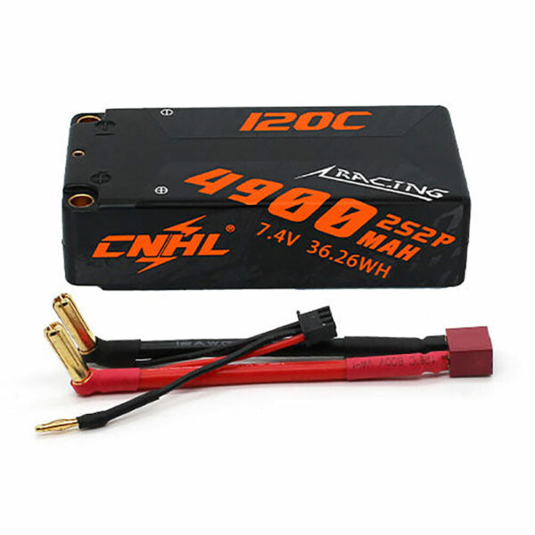 CNHL Racing Series 7.4V 4900mAh 120C 2S Hard Case LiPo Battery T Dean Plug for Wltoys 144001 RC Car - Image 4