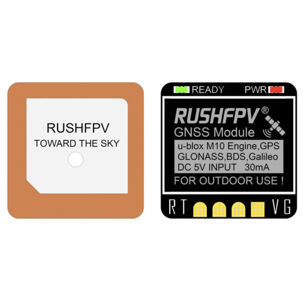 RUSHFPV GNSS Mini M10 GPS Module 10HZ  Rate Built-in Ceramic Antenna for RC Airplane FPV Freestyle Drones DIY Parts - Image 3