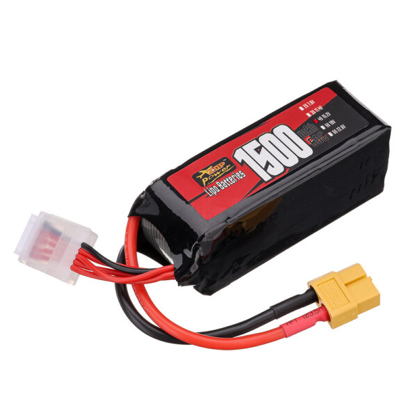 ZOP Power 4S 15.2V 1500mAh 60C 22.8Wh LiPo Battery XT60 Plug for RC FPV Racing Drone Airplane Helicopter - Image 2