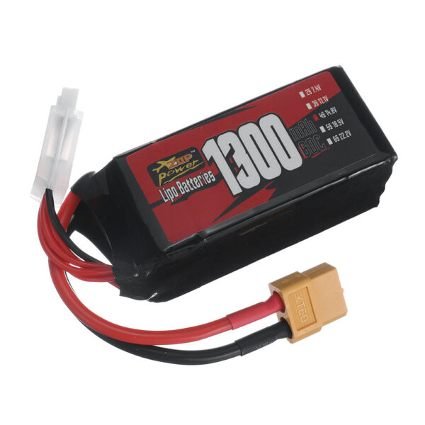 ZOP Power 4S 14.8V 1300mAh 60C 19.24Wh LiPo Battery XT60 Plug for RC Drone - Image 2