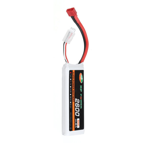 XF POWER 7.4V 2600mAh 60C 2S Lipo Battery T Plug for Wltoys 1/14 144001 RC Car Upgrade Parts - Image 2