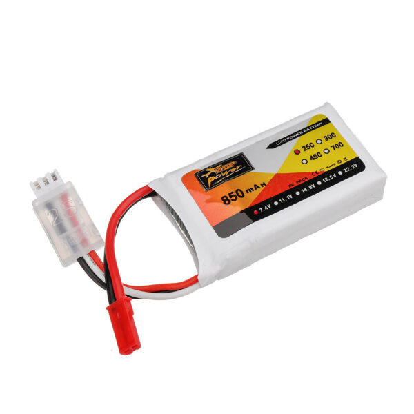 ZOP Power 7.4V 850mAh 25C 2S LiPo Battery JST Plug for RC Drone - Image 6