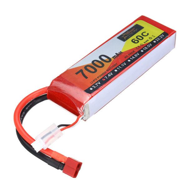 ZOP Power 7.4V 7000mAh 60C 2S LiPo Battery T Deans Plug for RC Drone - Image 3