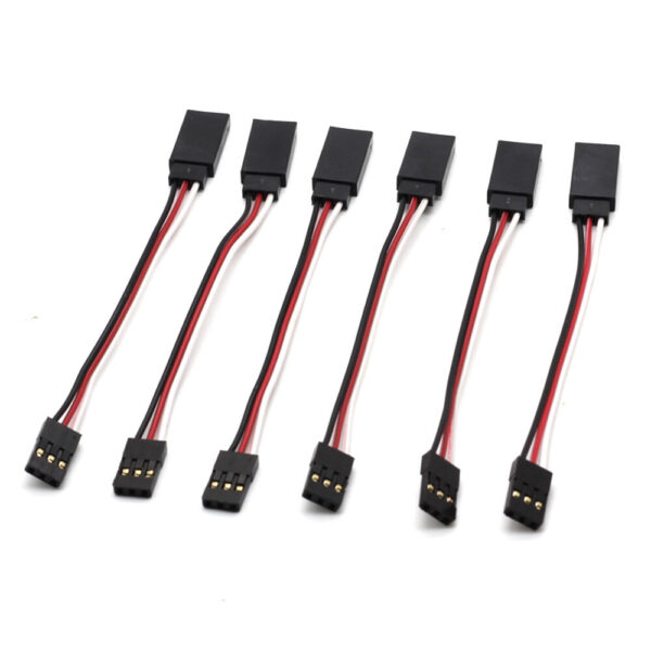 10 PCS JR Plug Male to Female Servo Extension Cable 3P 100mm 30Core for Futaba and JR Servos / RC Cars Airplanes Helicopters - Image 1