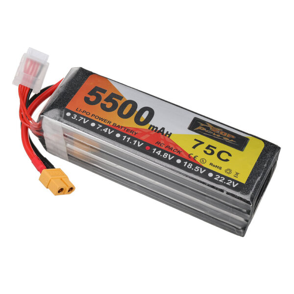 ZOP Power 14.8V 5500mAh 75C 4S LiPo Battery XT60 Plug for RC Drone - Image 3