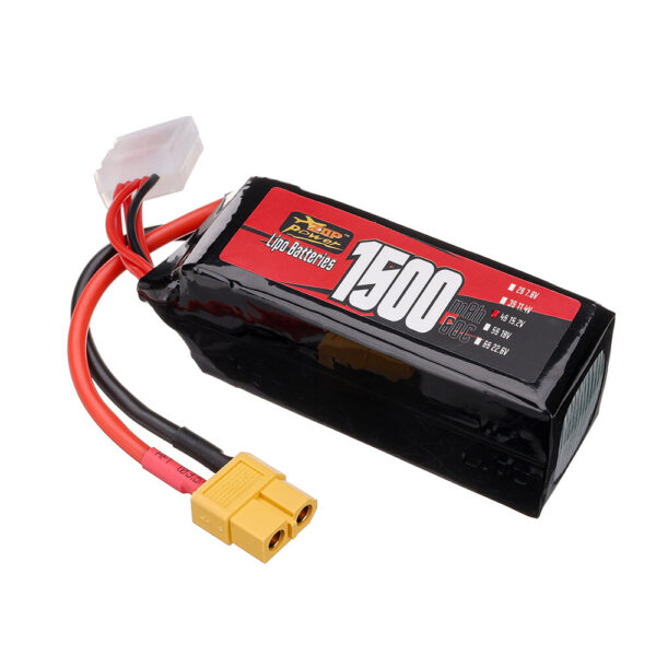 ZOP Power 4S 15.2V 1500mAh 60C 22.8Wh LiPo Battery XT60 Plug for RC FPV Racing Drone Airplane Helicopter - Image 1