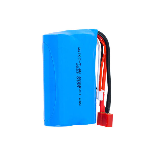 21700 7.4V 4200mAh 25C Rechargeable Lithium Polymer Li-ion Battery T Plug for Wltoys 12428 RC Car RC Boat Helicopter - Image 3