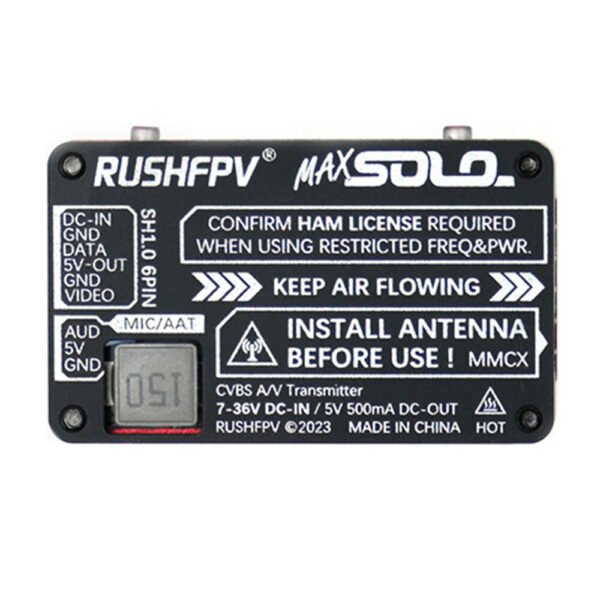 RUSHFPV MAX SOLO XBAND 4.9G 2.5W 8CH Transmitter VTX for RC Drone - Image 3