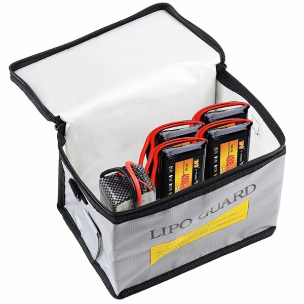 Lipo Battery Safety Bag 215x145x165mm Portable Explosion-proof Fireproof Storage Bag For RC Drone Batteries - Image 1