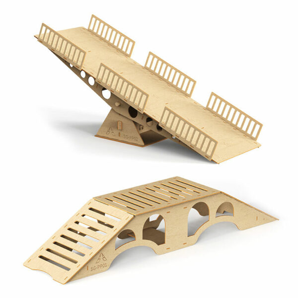 SG Pincone Forest Wooden 3D DIY Bridge Seesaw For 1/24/28 RC Car Parts - Image 4