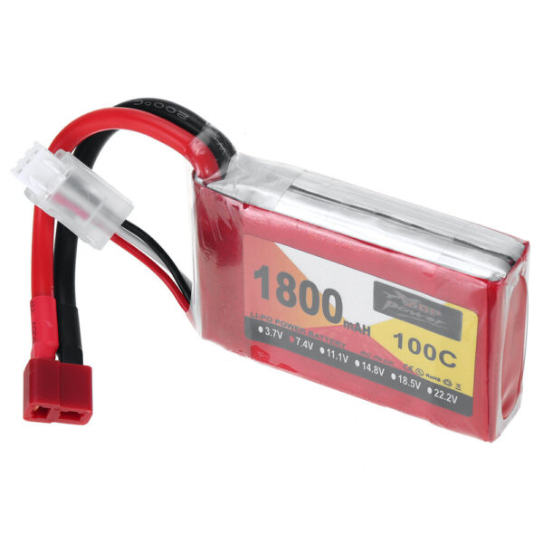 ZOP Power 7.4V 1800mAh 100C 2S LiPo Battery T Deans Plug for RC Car - Image 5