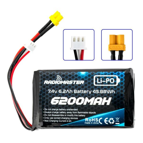 Radiomaster 2S 7.4V 6200mAh LiPo Transmitter Battery JST-XH XT30 Plug for Boxer/TX16S Remote Controller - Image 2