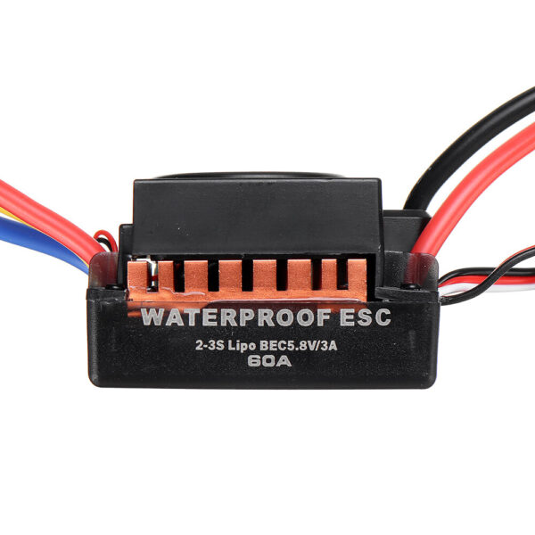 60A Brushless Waterproof ESC Electric Speed Controller for 1/10 RC Car Parts - Image 3