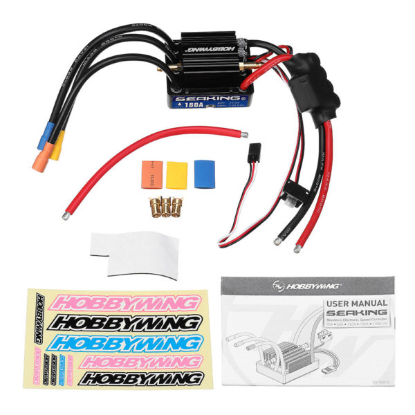 Hobbywing Seaking V3 180A Brushless Waterproof ESC Speed Controller 6V/5A BEC for Rc Boat Parts - Image 5