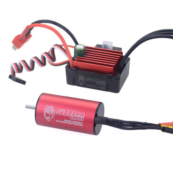 Surpass Hobby Diamond Seriers Waterproof 2040 3200KV Brushless Motor with 35A ESC for 1/16 1/18 RC Vehicles - Image 1