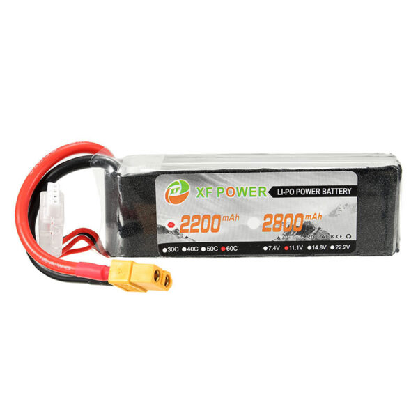 XF Power 11.1V 2200mAh 60C 3S Lipo Battery XT60 Plug - Image 1