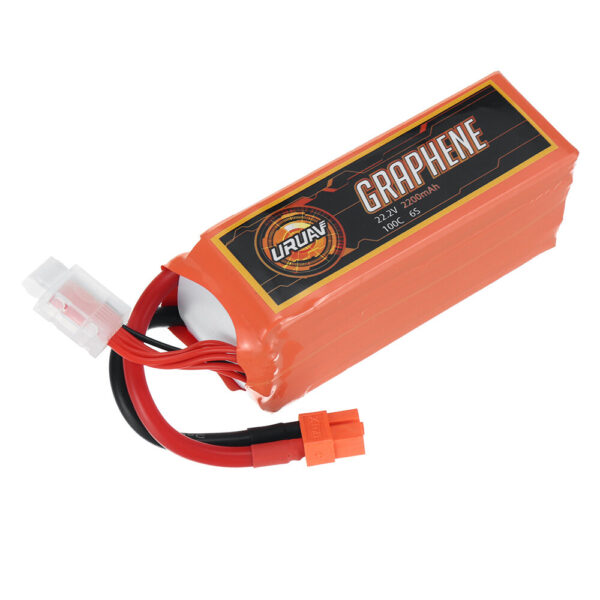 URUAV GRAPHENE Power 22.2V 2200mAh 100C 6S LiPo Battery XT60 Plug for RC Drone - Image 3