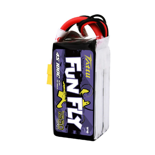 TATTU FUNFLY 4S 14.8V 1550mAh 100C 4S1P Lipo Battery XT60 Plug for RC Drone FPV Racing - Image 1