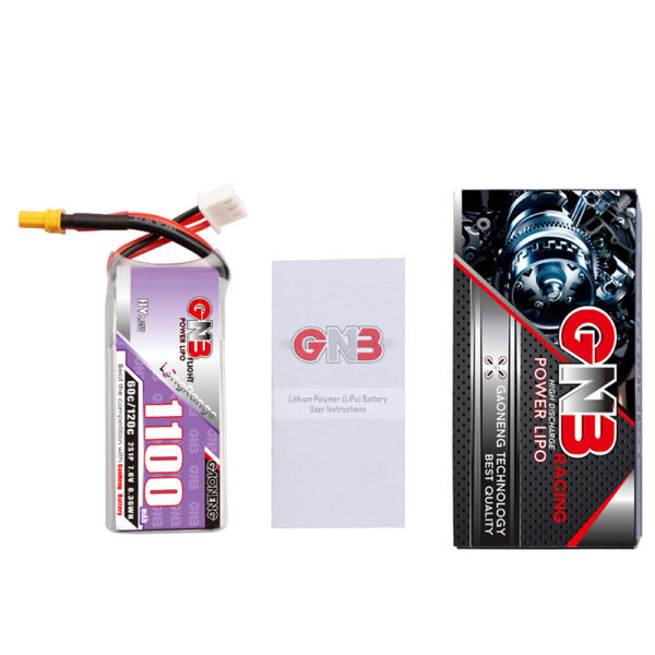 Gaoneng GNB 7.6V 1100mAh 60C 2S LiPo Battery XT30 / XT60 Plug for RC Drone - Image 5