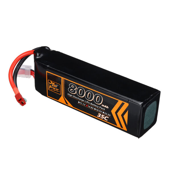 ZOP Power 14.8V 8000mAh 35C 4S  LiPo Battery T Deans Plug for RC Drone - Image 1