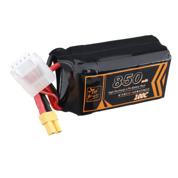 ZOP Power 14.8V 850mAh 100C 4S Lipo Battery XT30 Plug for RC Racing Drone - Image 4