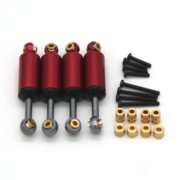 4PCS Upgraded Metal Inner Springs Shock Absorbers for FMS FCX24 12401 POWER WAGON 1/24 RC Car Vehicles Model Spare Parts - Image 1