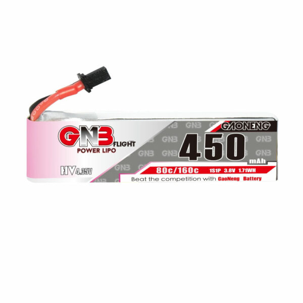 6Pcs Gaoneng 3.8V 450mAh 80C 1S LiHV Battery A30 Plug With Adapter Cable for Emax Tinyhawk S BetaFPV Beta75X - Image 1