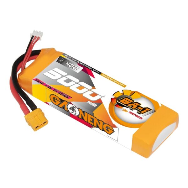 Gaoneng GNB 7.4V 5000mAh 40C 2S LiPo Battery T Plug / XT60 Plug for 1/10 and 1/8 scale RC Hobby Models RC Car Boat - Image 1