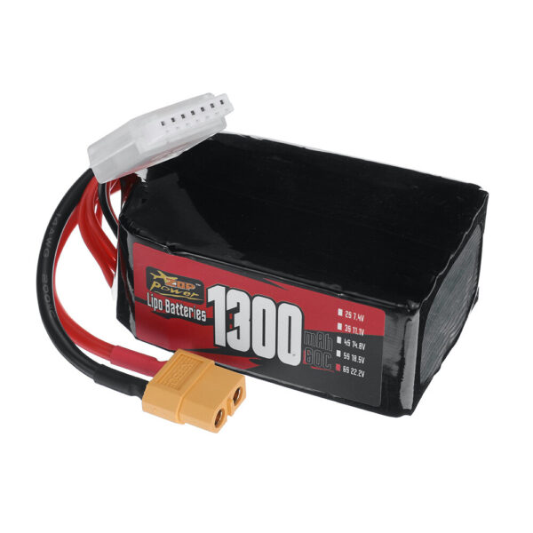 ZOP Power 6S 22.2V 1300mAh 60C 28.86Wh LiPo Battery XT60 Plug for Geprc Cinelog35 V2 RC FPV Racing Drone - Image 5