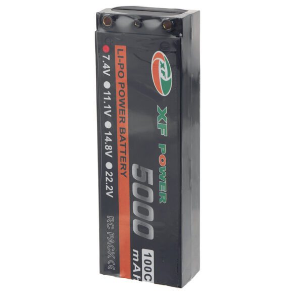 XF POWER 7.4V 5000mAh 100C 2S LiPo Battery T Deans Plug for RC Drone - Image 5