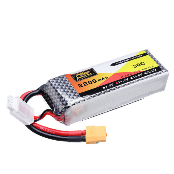 ZOP Power 11.1V 2200mAh 30C 3S Lipo Battery XT60 Plug - Image 3