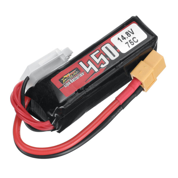 ZOP Power 14.8V 450mAh 75C 4S LiPo Battery With XT60 Plug for RC Drone - Image 2