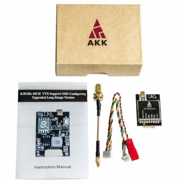 AKK X2-ultimate US 25mW/200mW/600mW/1000mW 5.8GHz 37CH AV FPV Transmitter VTX with Smart Audio Mic - Image 5