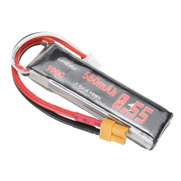 URUAV 7.6V 550mAh 100C 2S LiPo Battery XT30 Plug for Happymodel Mobula 8 GEPRC TinyGo Crux3 Cinewhoop FPV Drone RC Helicopter - Image 3