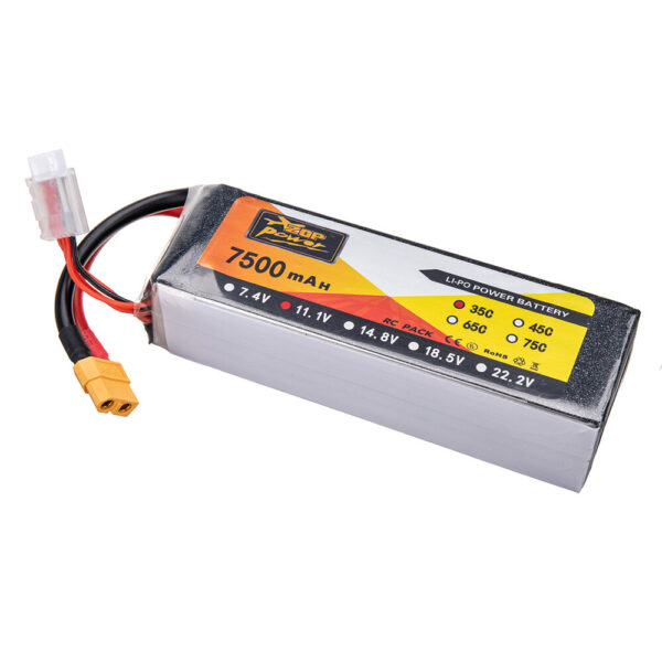 ZOP Power 11.1V 7500mAh 35C 3S LiPo Battery XT60 Plug for RC Drone - Image 3