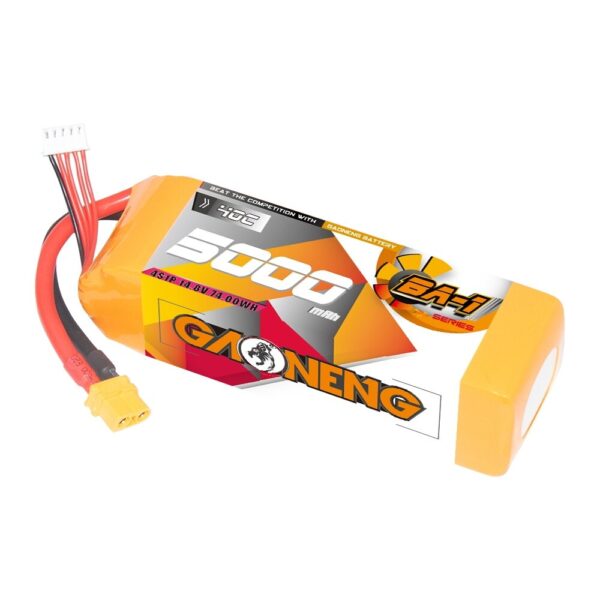 Gaoneng GNB 14.8V 5000mAh 40C 4S LiPo Battery T Plug / XT60 Plug for  1/8 Scale RC Car Remote Control Tank RC Airplane Helicopter - Image 1