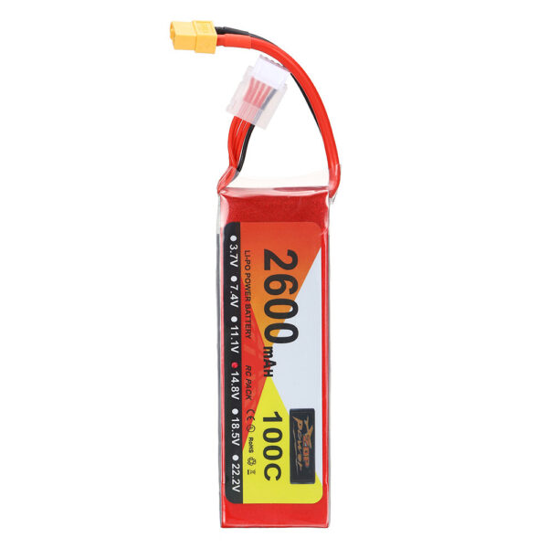 ZOP Power 14.8V 2600mAh 100C 4S LiPo Battery XT60 Plug for RC Drone - Image 4