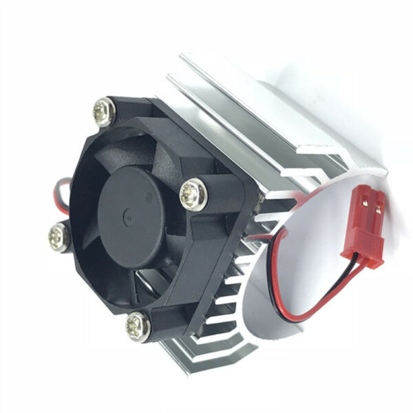 Aluminum Alloy 540/550 Motor Heatsink Radiator with Fan JST Connector for 1/8 1/10 RC Car Parts - Image 1