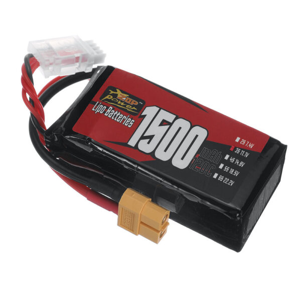 ZOP Power 3S 11.1V 1500mAh 120C  LiPo Battery XT60 Plug for RC Drone - Image 1