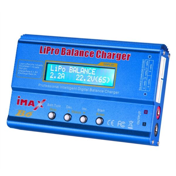 iMAX B6 80W 6A Lipo Battery Balance Charger XT60 Plug with Power Supply Adapter - Image 1