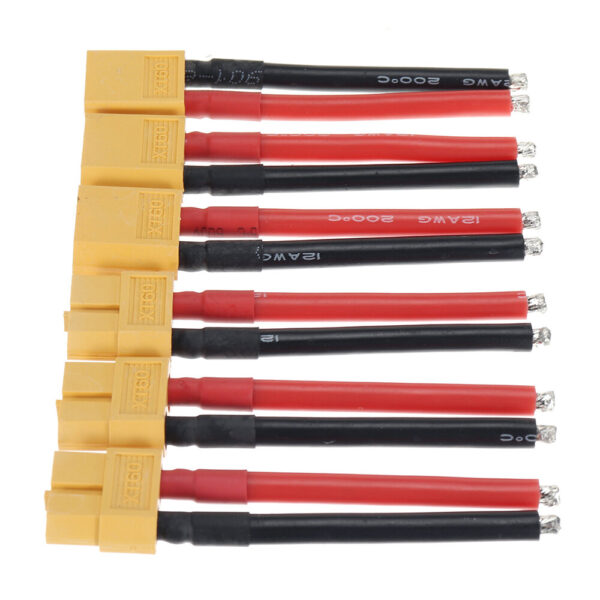 3Pairs XT60 Male Plug 12AWG 5cm Silicone Cable Wire - Image 2