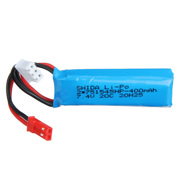 7.4V 400mAh 20C 2S LiPo Battery JST Plug for Wltoys P929 P939 K979 K989 K999 K969 RC Car - Image 1