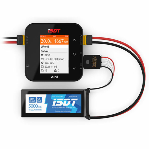 ISDT Air8 BattAir 500W 20A High Power Battery Balance Charger Discharger APP Connection for LiFe Lion LiPo ULiHV NiMH Pb Battery - Image 3