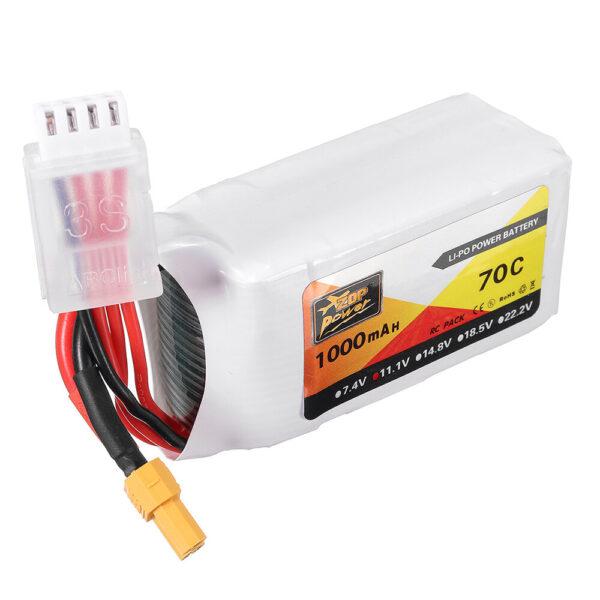 ZOP Power 11.1V 1000mAh 70C 3S Lipo Battery XT30 Plug - Image 3