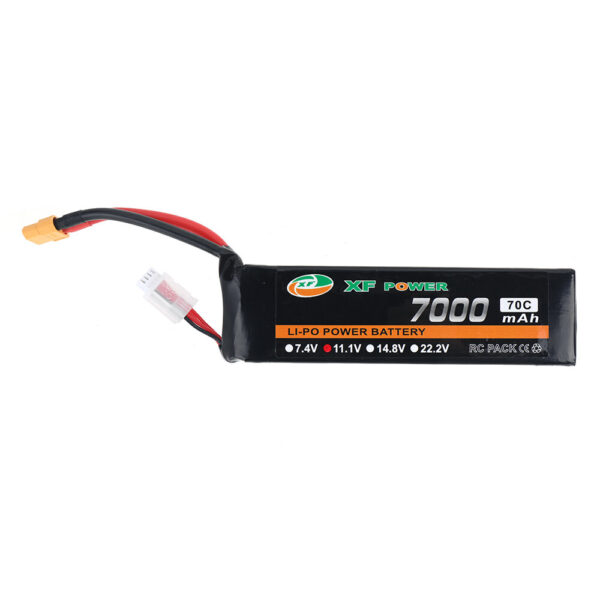 XF POWER 11.1V 7000mAh 70C 3S LiPo Battery XT60 Plug for RC Drone - Image 2