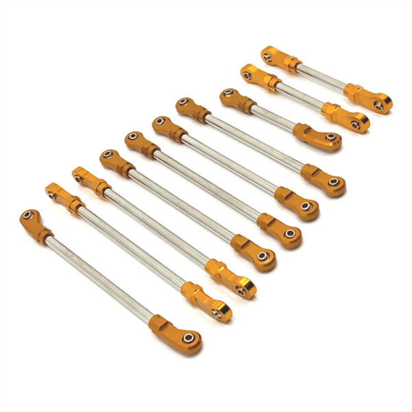 10PCS Upgraded Metal Linkage Rods Adjustable for HB Toys R1001 R1002 R1003 1/10 RC Car Vehicles Models Spare Parts - Image 3