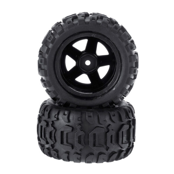 2PCS Tires Wheels Rims for HBX 16889 1/16 RC Car Vehicles Spare Parts M16038 - Image 1