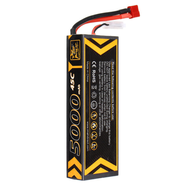 ZOP Power 7.4V 5000mAh 45C 2S Lipo Battery T Plug for 1/10 RC Racing Car - Image 5