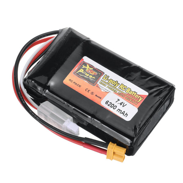 ZOP Power 7.4V 6200mAh 2S LiPo Battery With XT30 Plug for Boxer/TX16S radio - Image 1