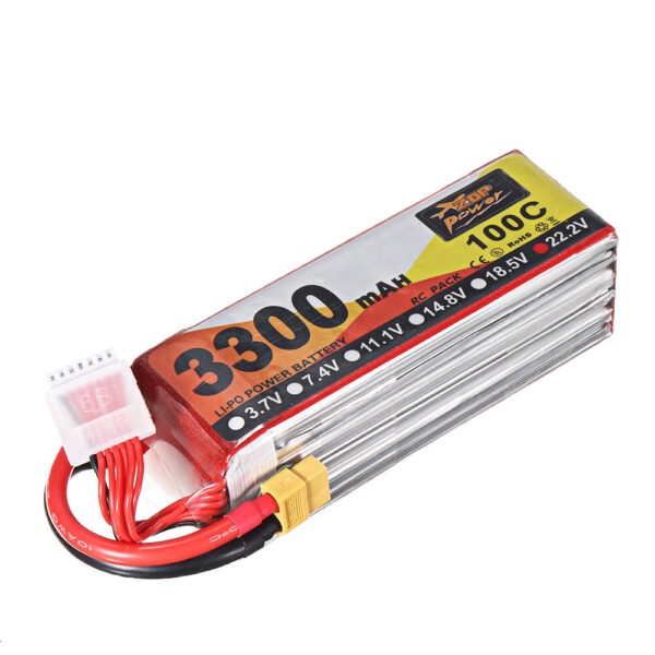 ZOP Power 22.2V 3300mAh 100C 6S Lipo Battery XT60 Plug for RC Racing Drone - Image 3